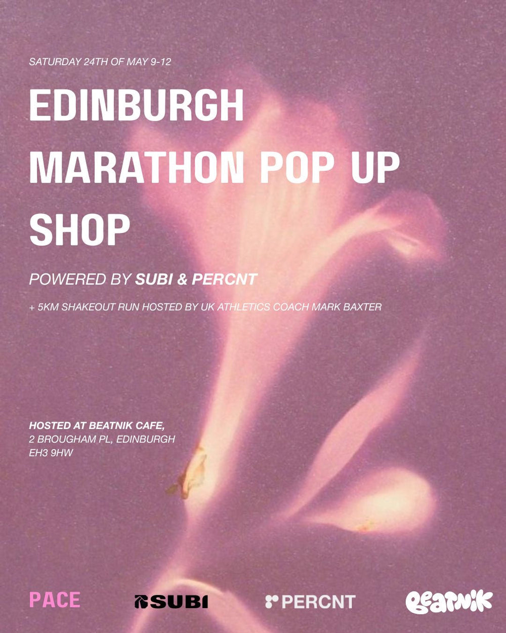 PERCNT® - EDINBURGH MARATHON POP-UP