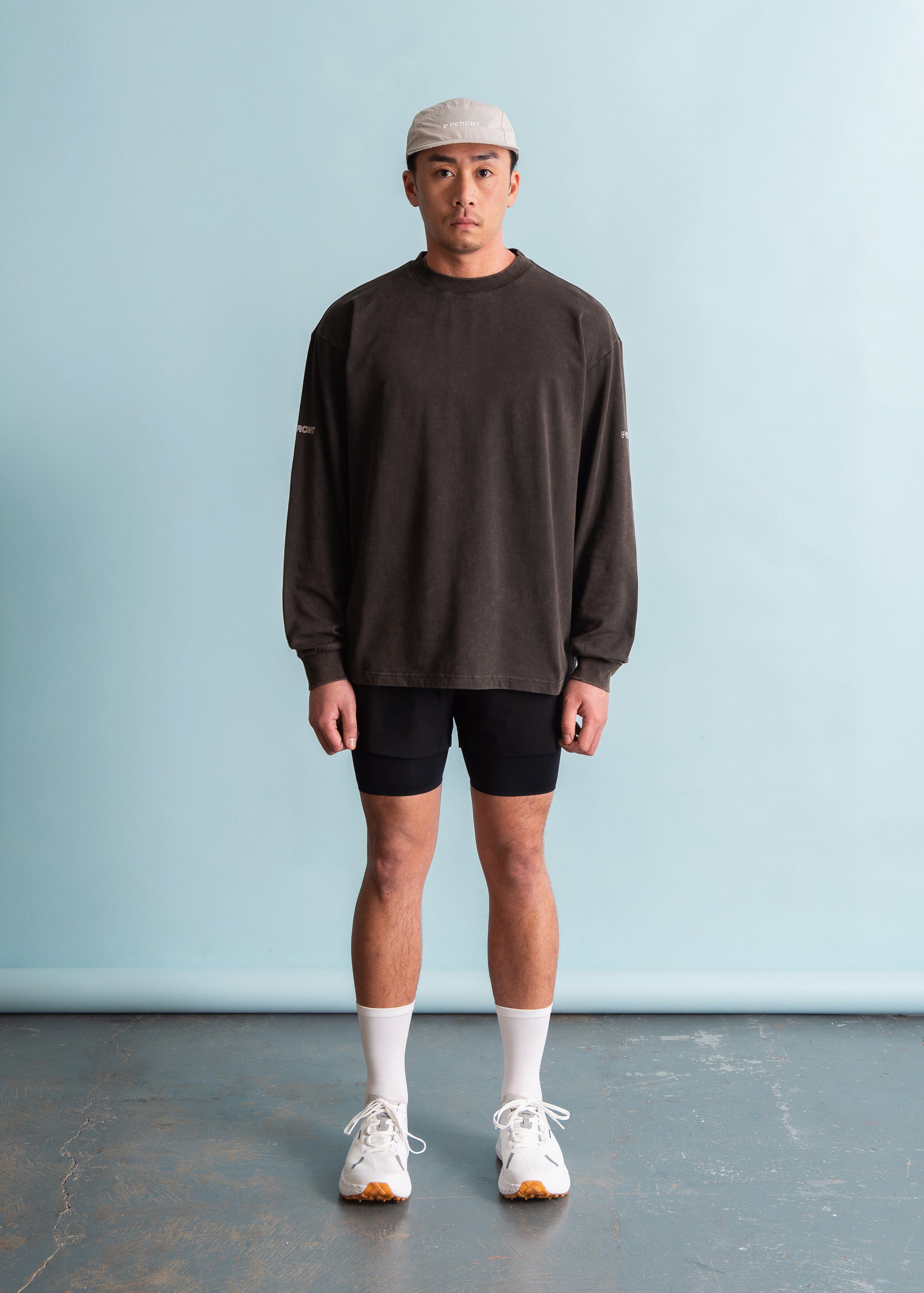 PERCNT ADV Performance L/S T-Shirt - Washed Asphalt